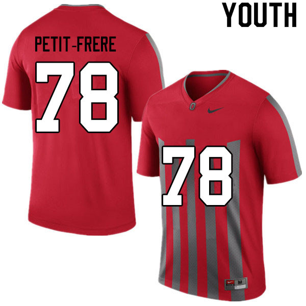 Youth #78 Nicholas Petit-Frere Ohio State Buckeyes College Football Jerseys Sale-Retro